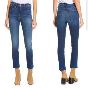 Frame  Mid-Rise cropped Hem denim 23